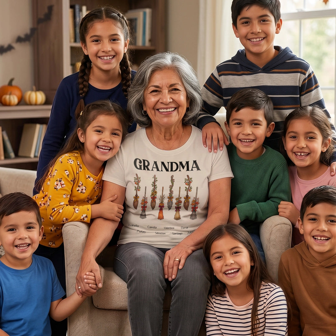 Personalized T-Shirt "Grandma Witch Broomsticks"