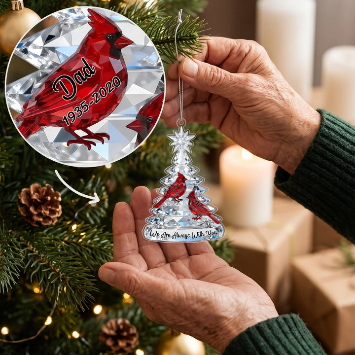 Personalized Christmas Tree Ornament "Cardinals Memorial"