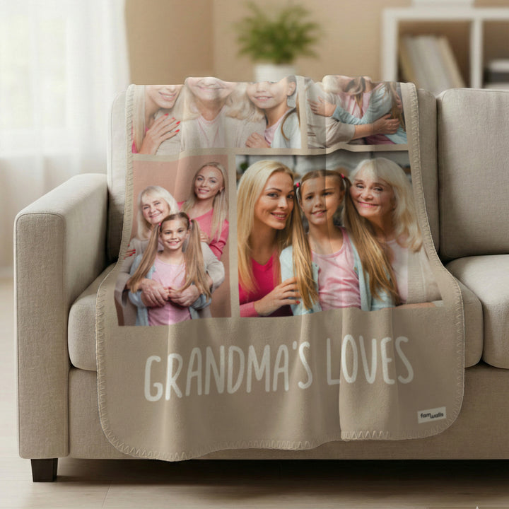 Personalized Photo Blanket "Grandma"