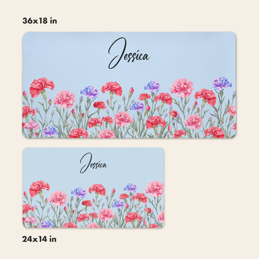 Personalized Desk Mat "Flowers"