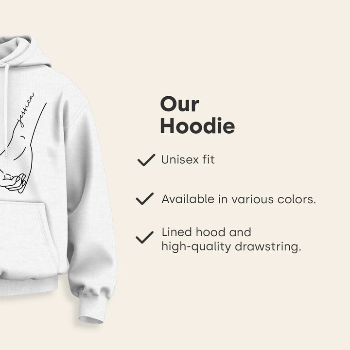 Personalized Couple Hoodies "Hand in Hand"
