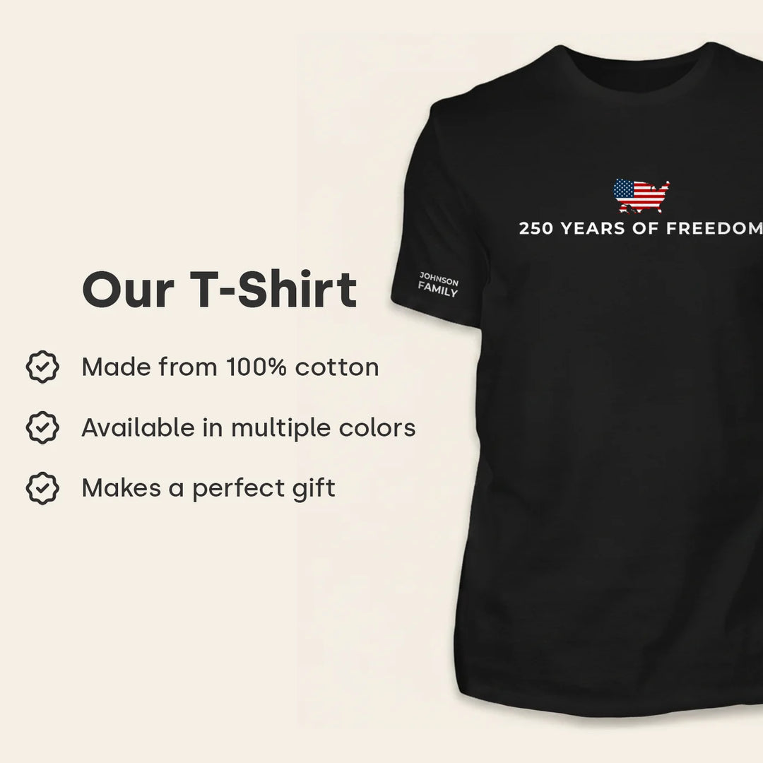 Personalized T-Shirt “250 Years of Freedom”