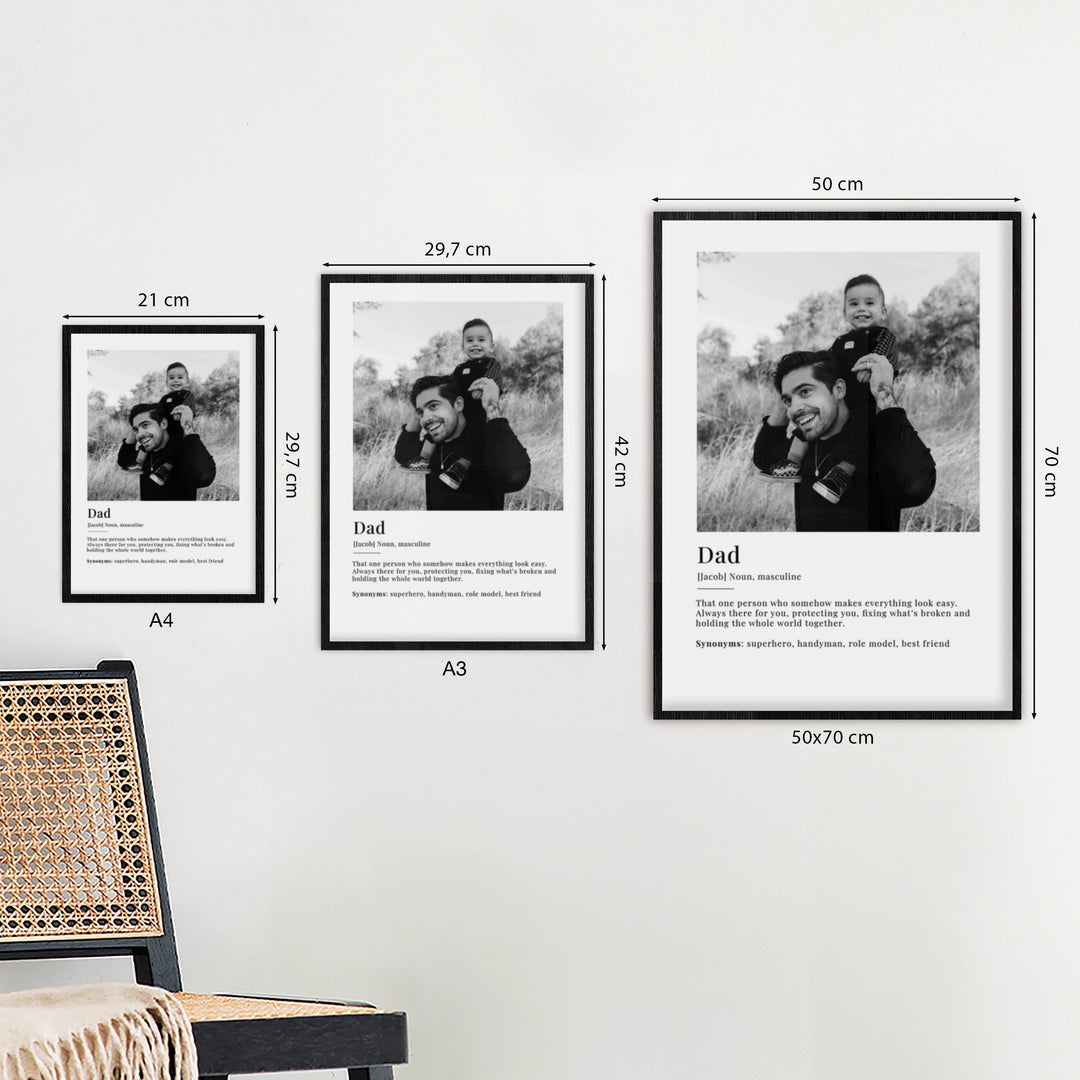 Personalized Photo Poster "Dad Definition"
