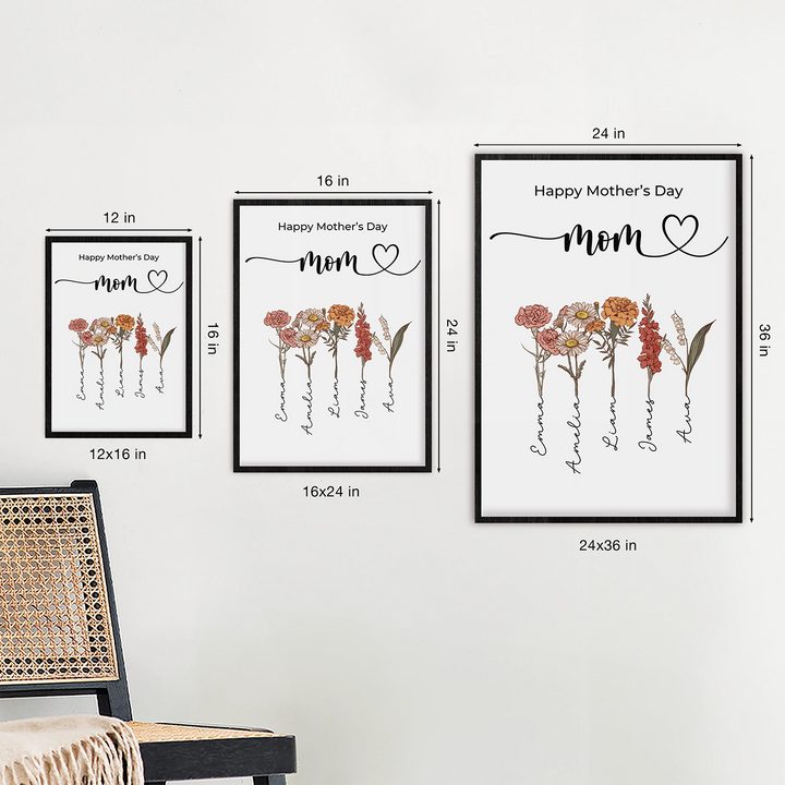 Personalized Poster "Flowers for Mom"