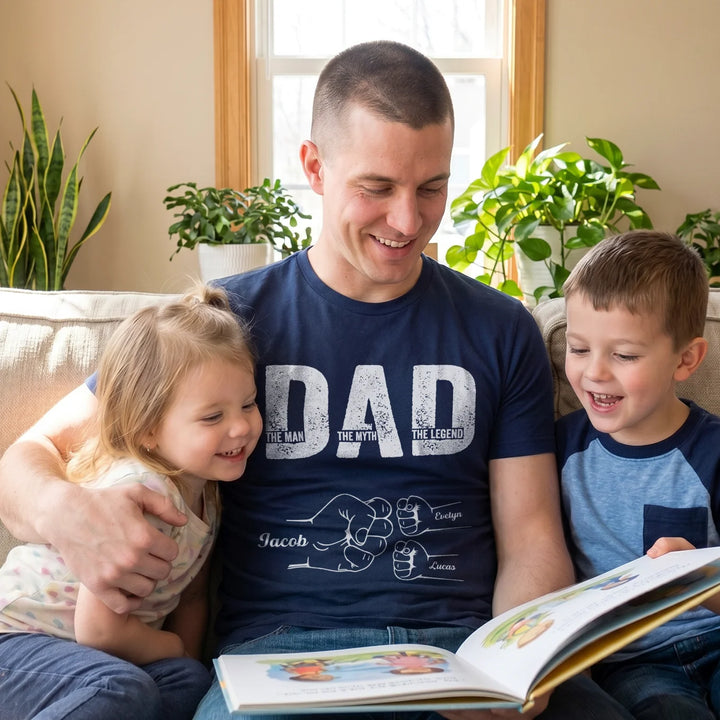 Personalized T‑Shirt "Dad - The Man, The Myth, The Legend"