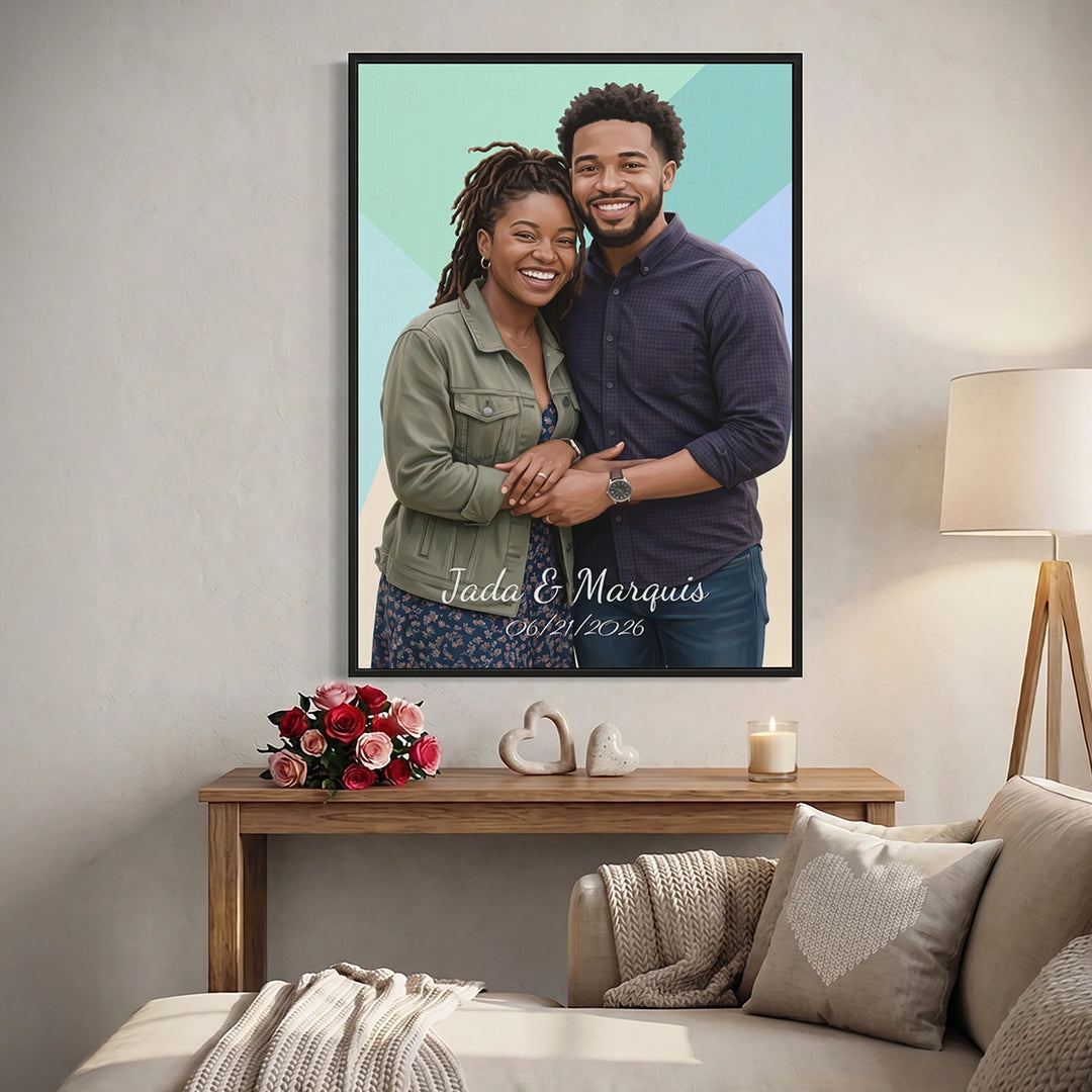 Personalized Watercolor Poster "Your Photo"