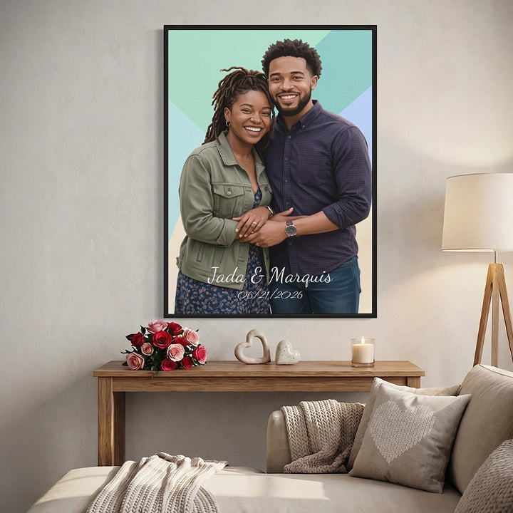Personalized Watercolor Poster "Your Photo"