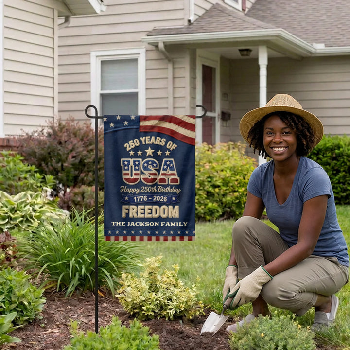 Personalized Yard Flag "250 Years of Freedom"