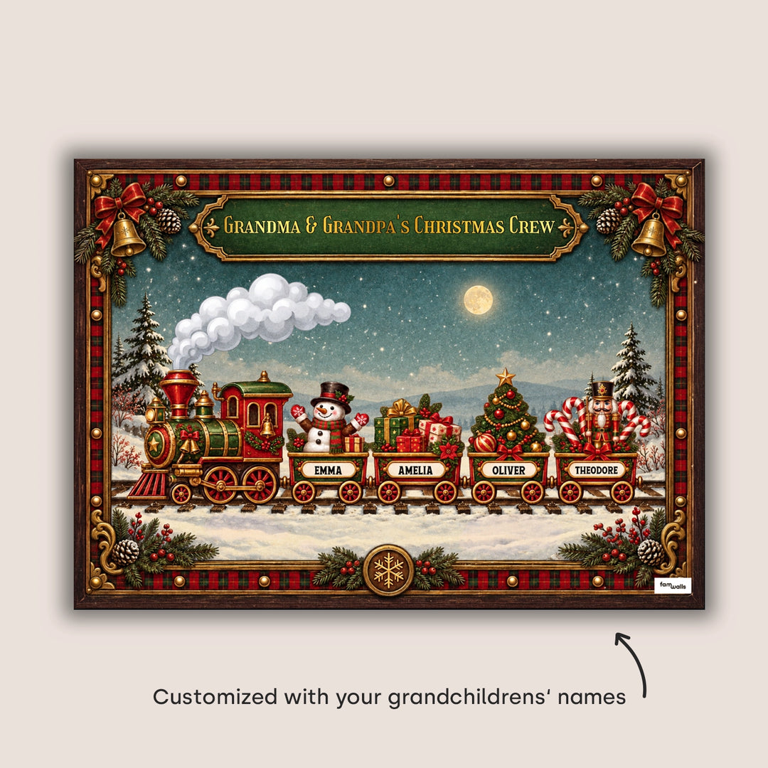 Personalized Doormat "Christmas Train"
