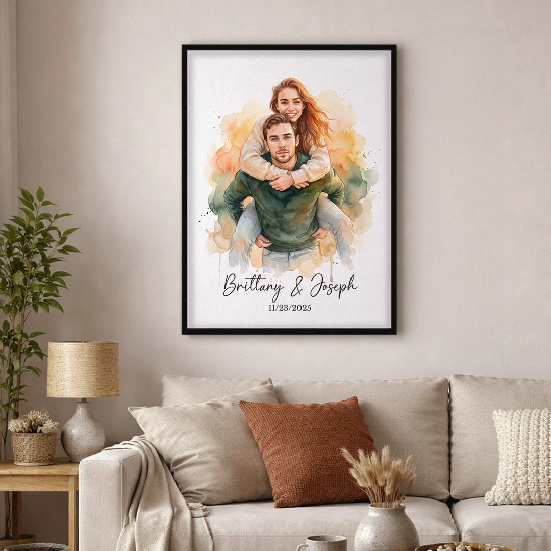 Personalized Poster "Watercolor Couple"