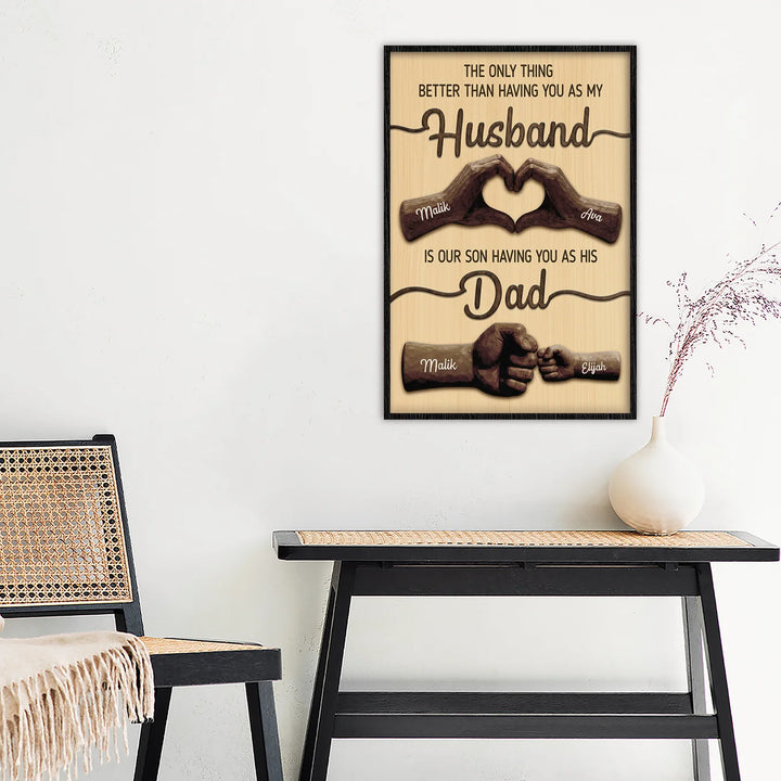 Personalized Wood Design Poster "Dad"