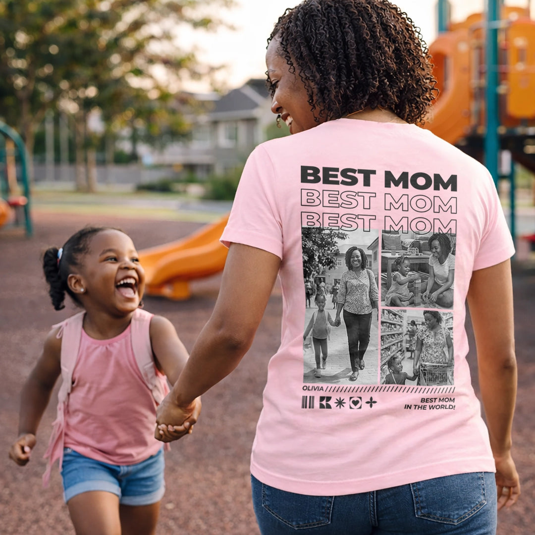 Personalized T-Shirt with Photos "Mom"