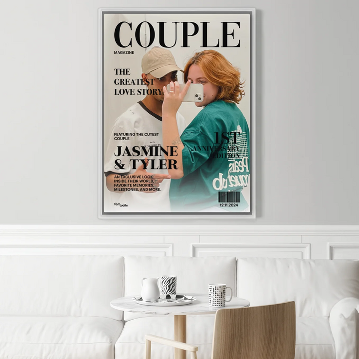Personalized Canvas "Couple Magazine"