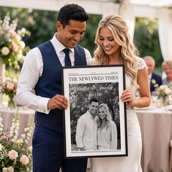 Personalized Poster "Wedding Newspaper Article"
