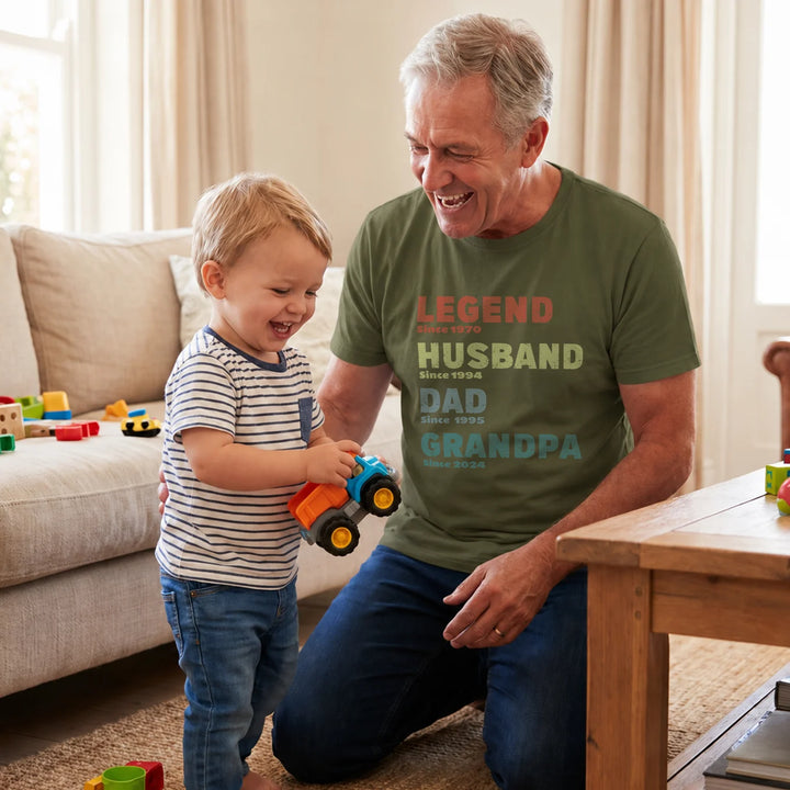 Personalized T-Shirt “Legend, Husband, Dad”