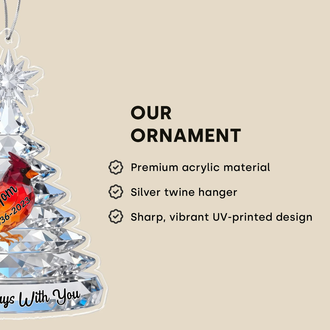 Personalized Christmas Tree Ornament "Cardinals Memorial"