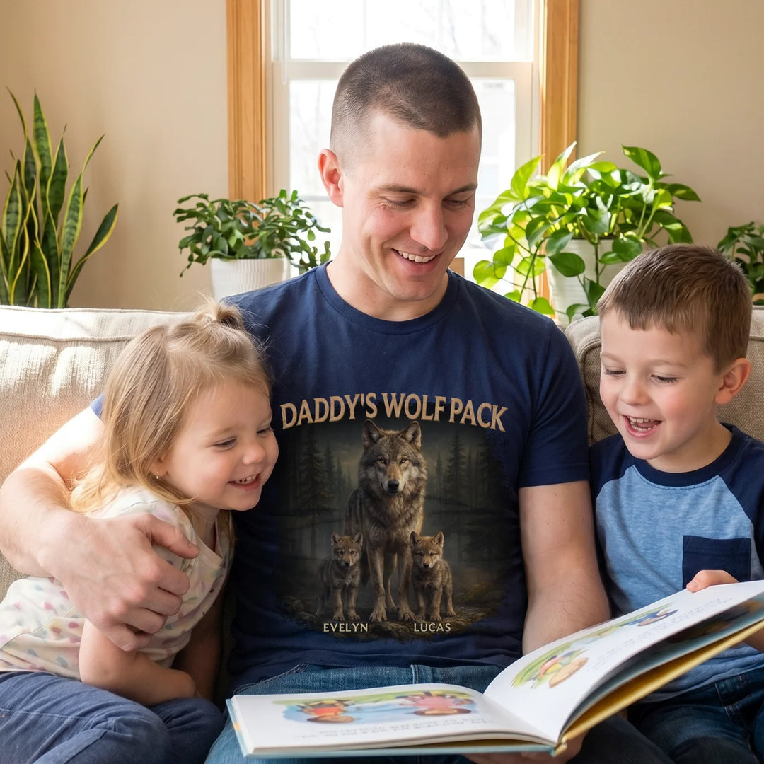 Personalized T-Shirt "Dad's Wolf Pack"
