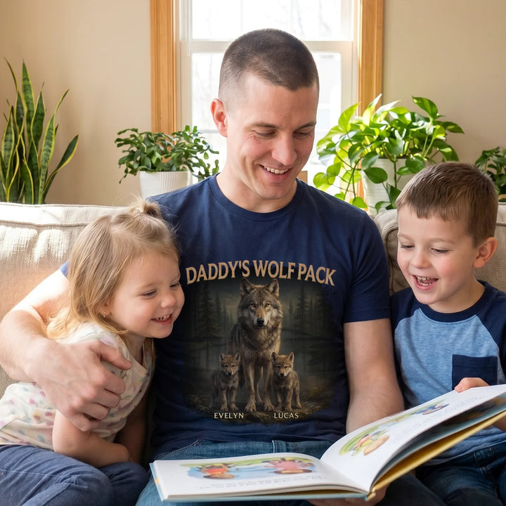 Personalized T-Shirt "Dad's Wolf Pack"