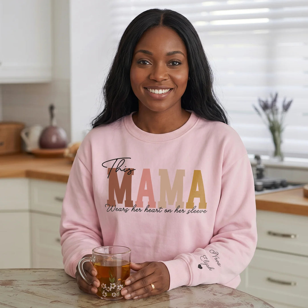 Personalized Sweater "Mama" with Sleeve Print
