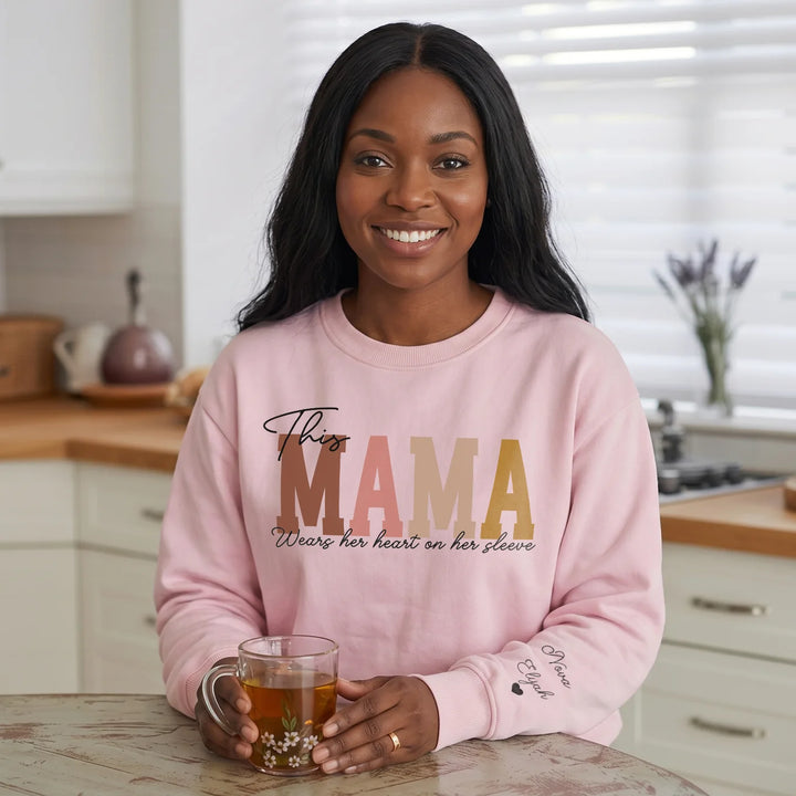Personalized Sweater "Mama" with Sleeve Print