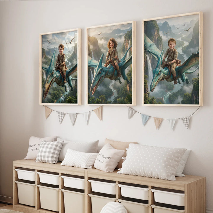 Personalized Poster "Flying Dino"