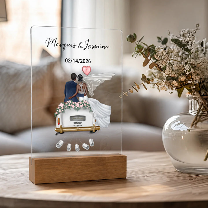 "Just Married" - Personalized Acrylic Panel