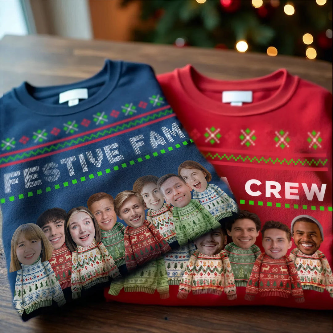 Personalized Ugly Christmas Sweater "Family"
