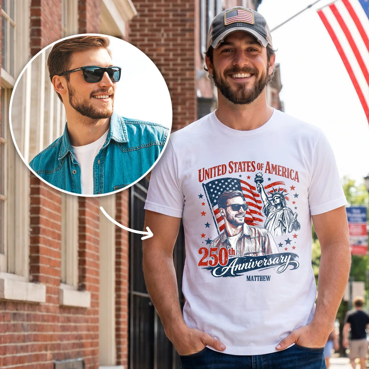 Personalized T-Shirt "Your Photo - 250 Years"