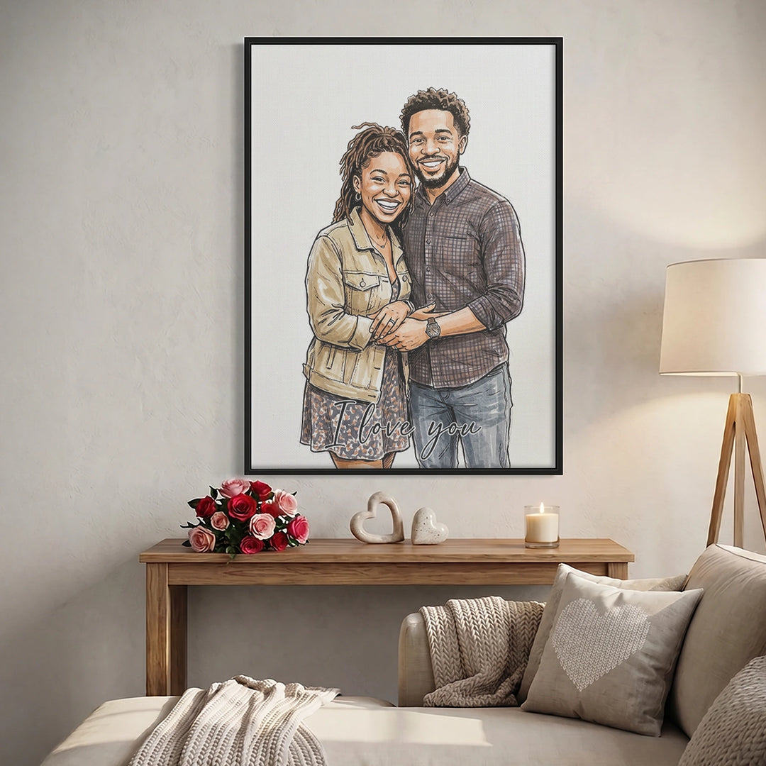 Personalized Poster "Couple Sketch"