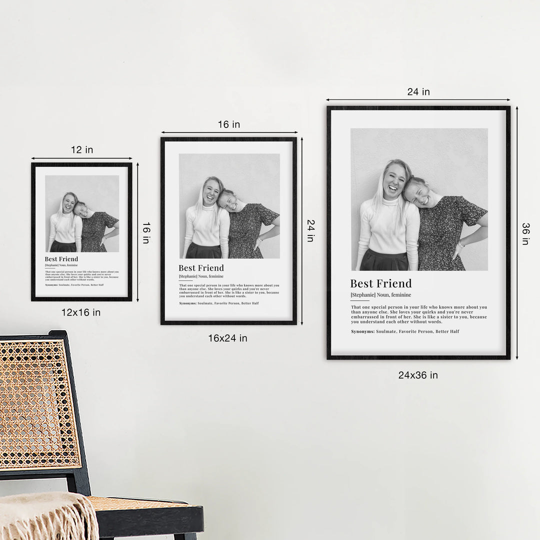 Personalized Photo Poster "Best Friend Definition"