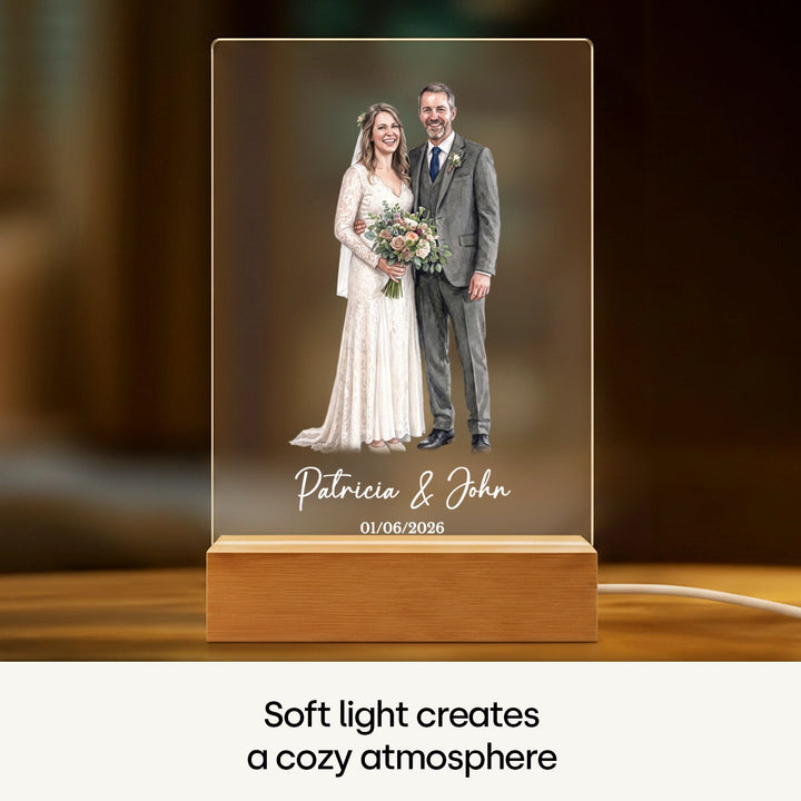 Personalized Glowlight "Wedding Watercolors"
