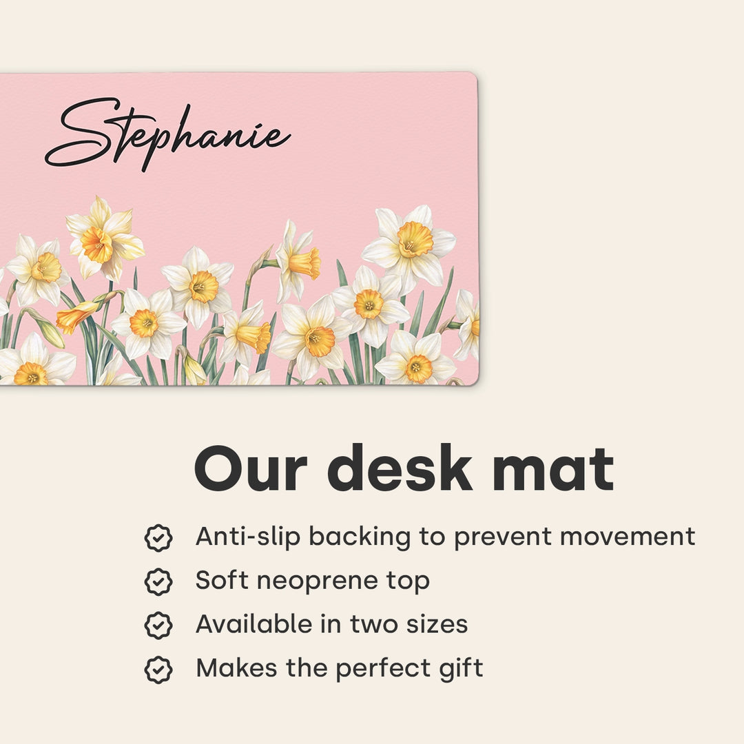 Personalized Desk Mat "Flowers"