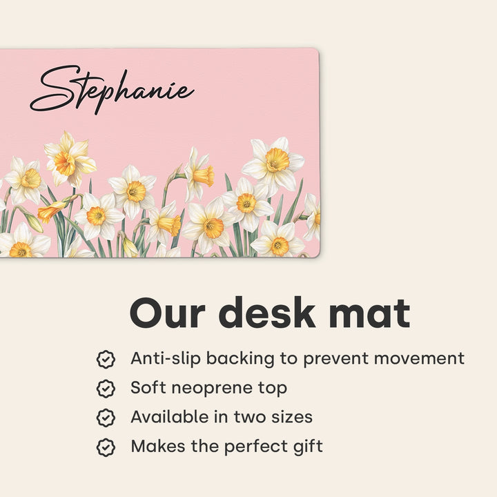 Personalized Desk Mat "Flowers"