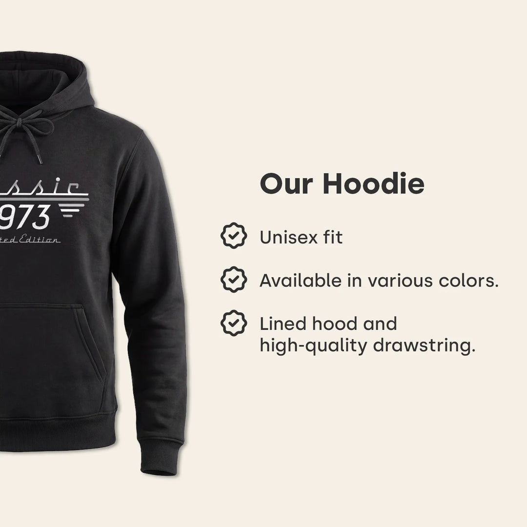Personalized Hoodie "Retro Year of Birth"