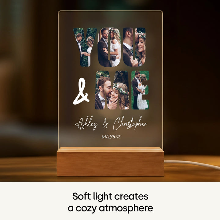 Personalized Acrylic Light “You and Me” | Night Light, Decorative Light