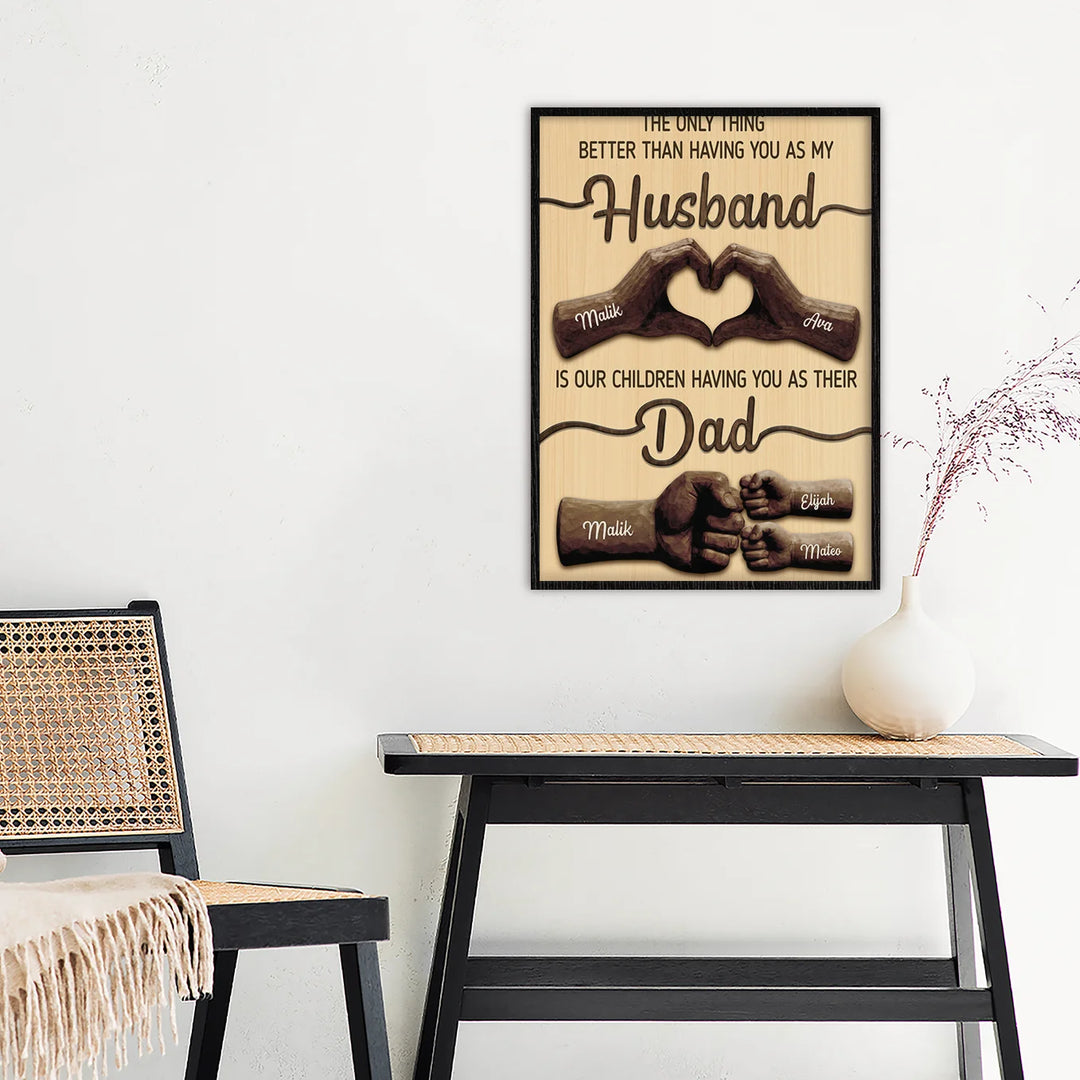 Personalized Wood Design Poster "Dad"