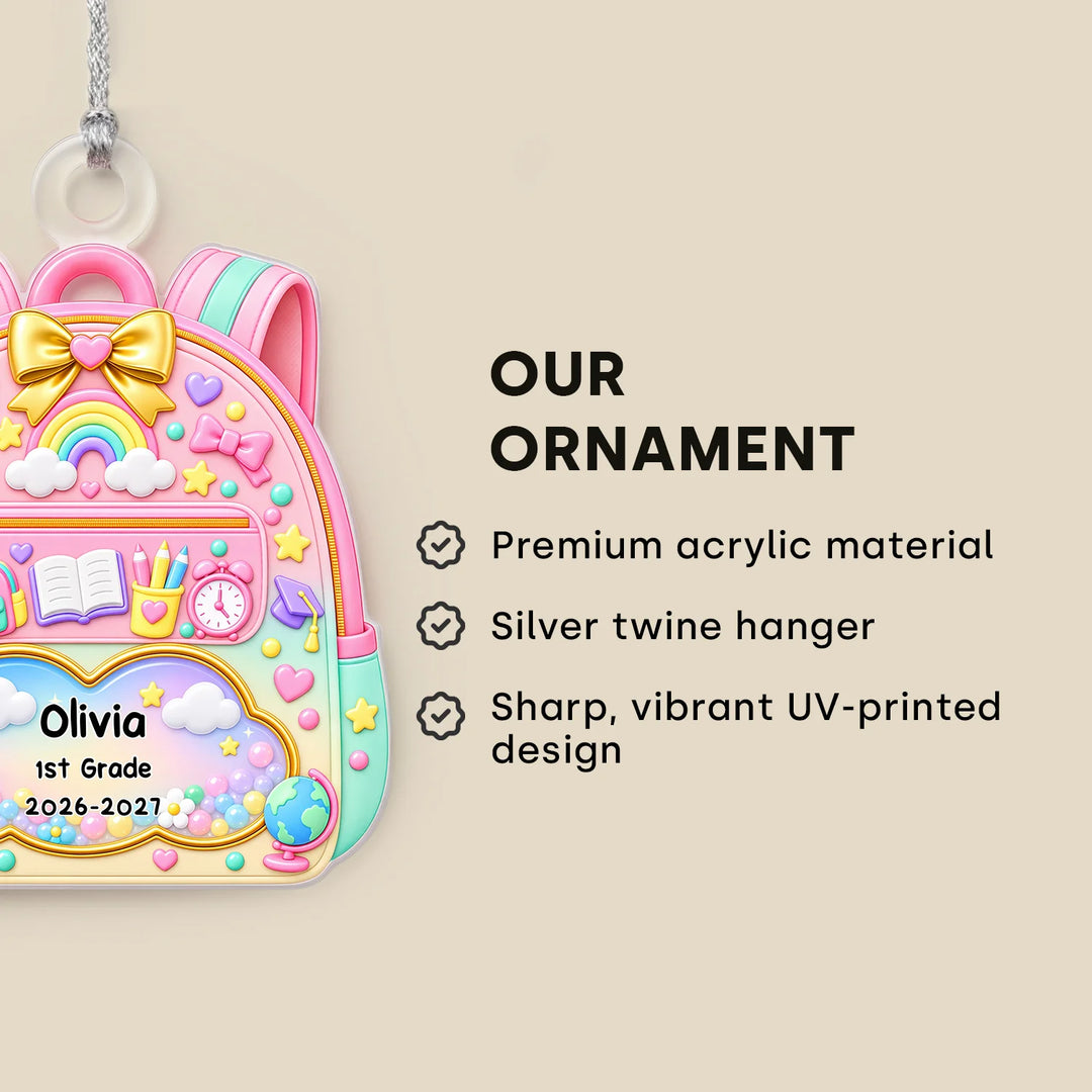 Personalized Ornament "School Backpack"