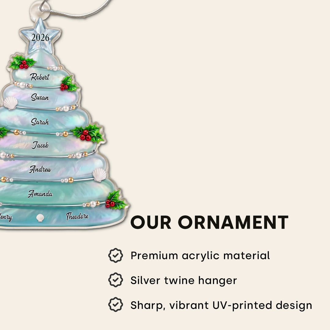 Personalized Ornament "Sea Glass Tree"
