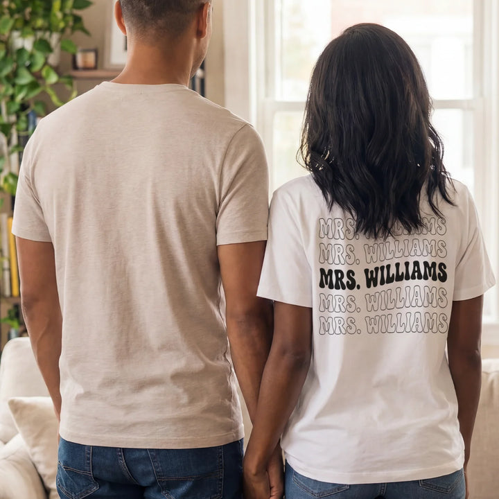 Personalized Oversized T-Shirt "Retro Mrs."