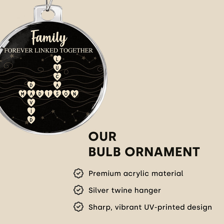 Personalized Christmas Tree Ornament "Scrabble Heart"