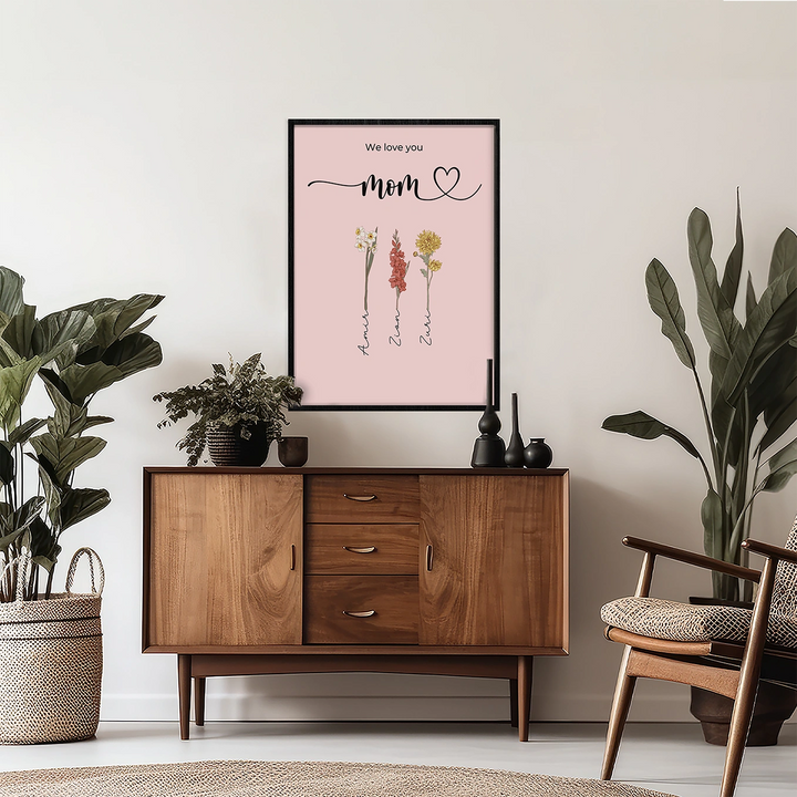 Personalized Poster "Flowers for Mom"