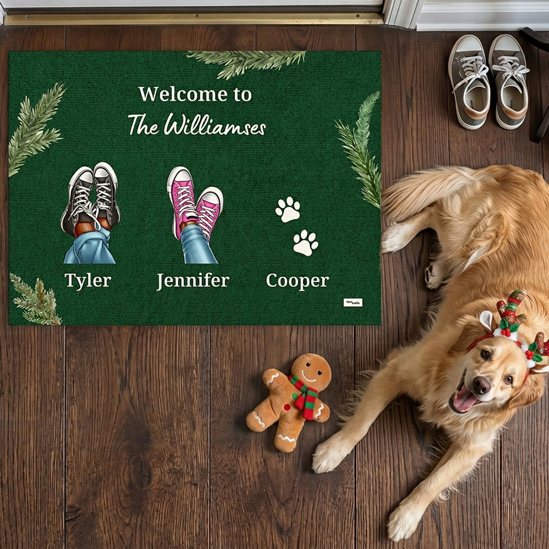 Personalized Doormat "Your Sneakers" – Christmas Edition