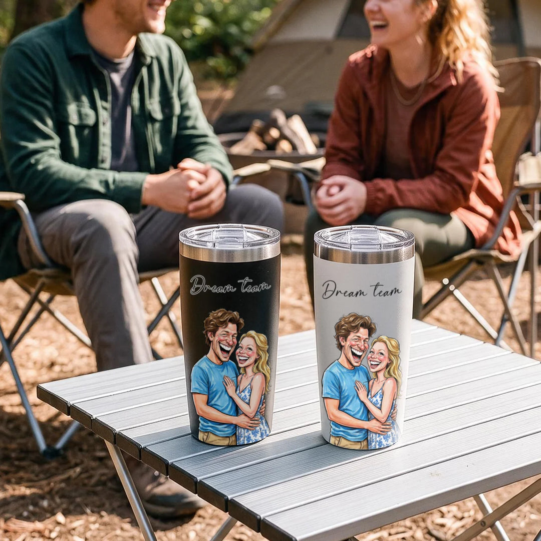 Personalized Tumbler "Couple Sketch"
