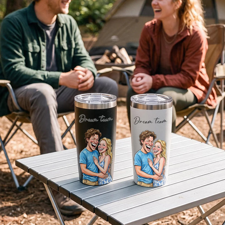 Personalized Tumbler "Couple Sketch"