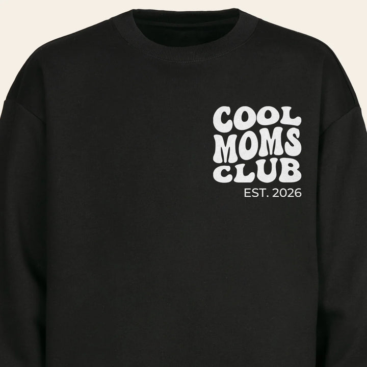Personalized Sweater "Cool Moms Club" with Sleeve Print