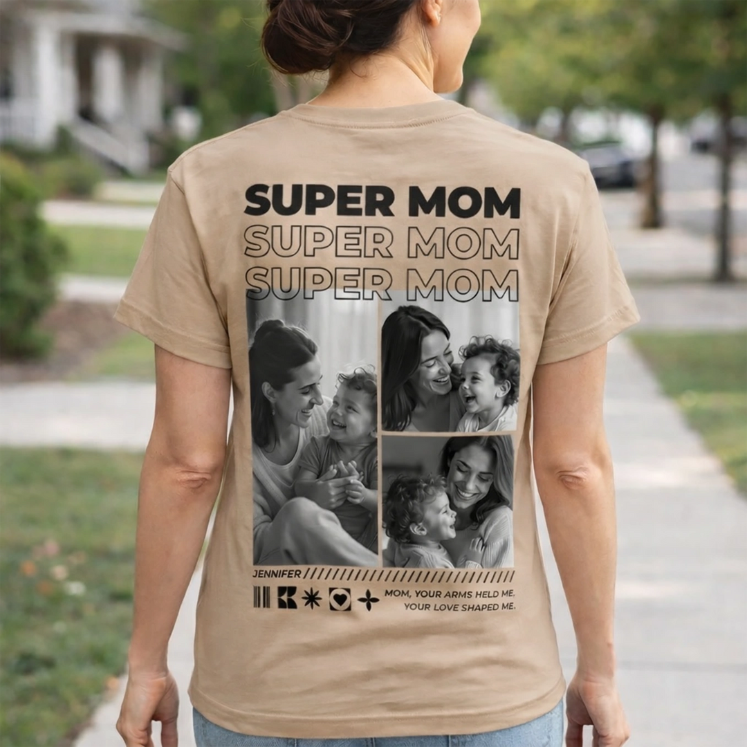 Personalized T-Shirt with Photos "Mom"