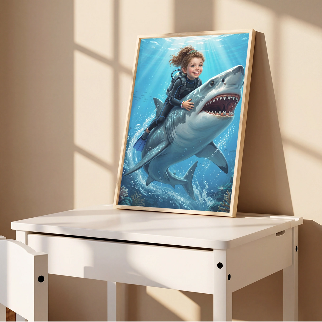 Personalized Kids Poster "Shark"