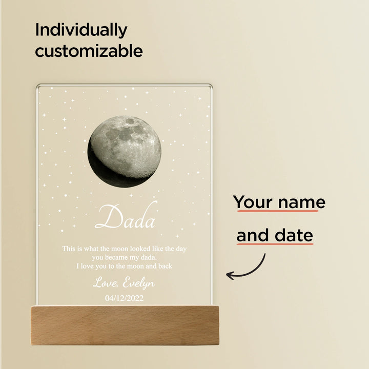 Personalized Glowlight "Moon Phase Dad"
