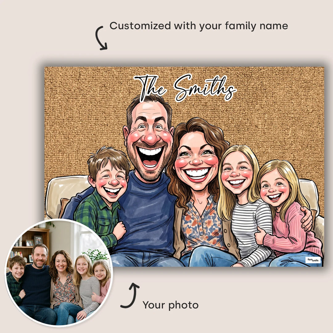 Personalized Doormat "Sketch Family"