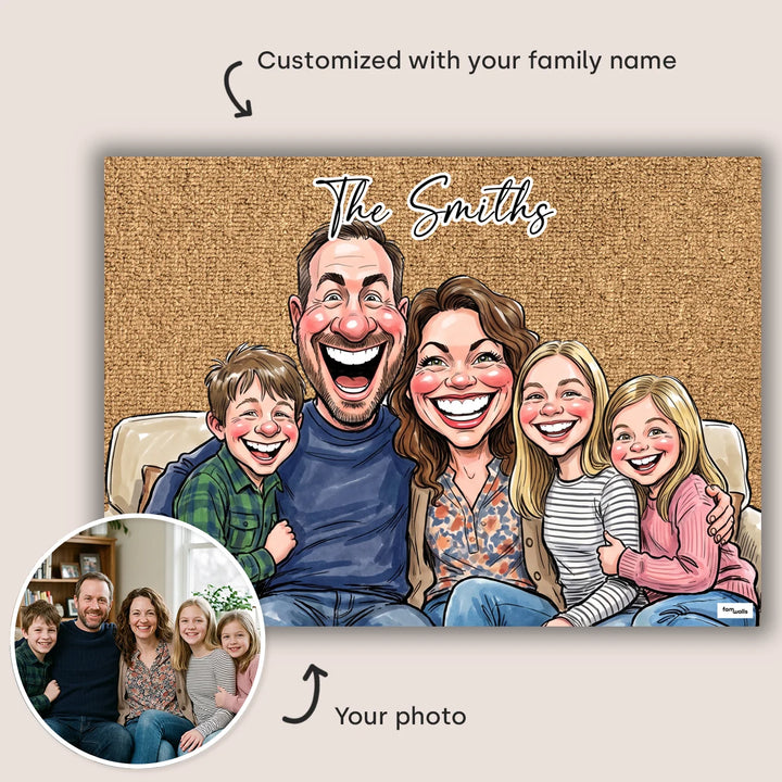 Personalized Doormat "Sketch Family"